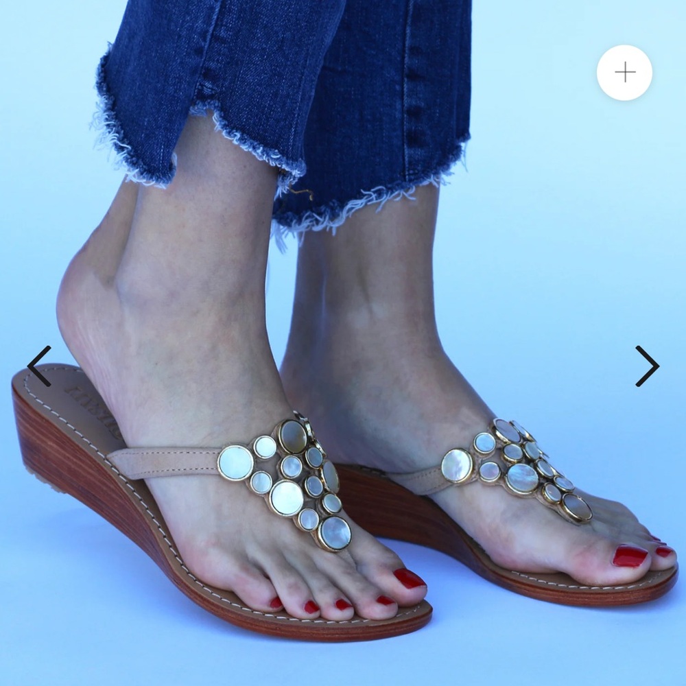 Mystique Mexico City Wedge Mother of Pearl Sandals